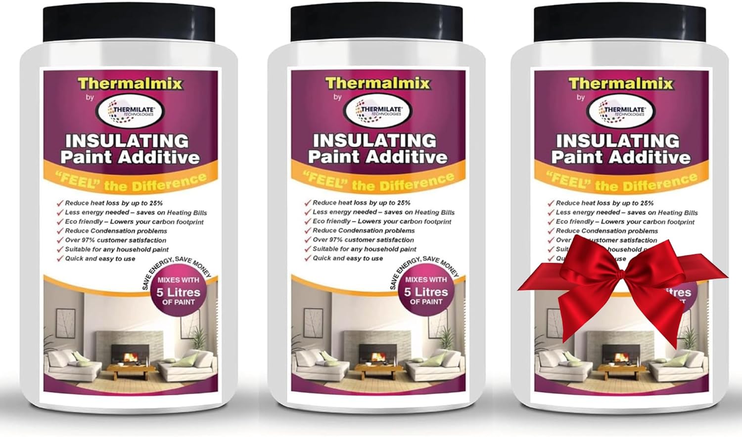 Thermalmix Insulating Paint Additive 3 for 2 Special Offer (Get 3
