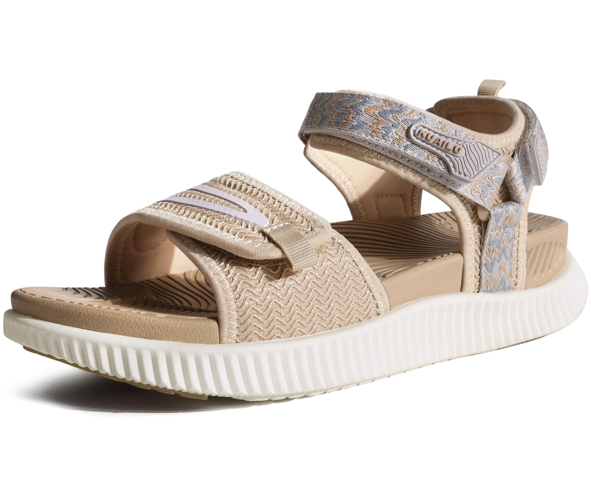 KuaiLu Womens Orthopedic Walking Sandals Ladies Recovery Sport Thick Athletic Cushion Outdoor Hiking Water Sandles Adjustable Strap Sandals with