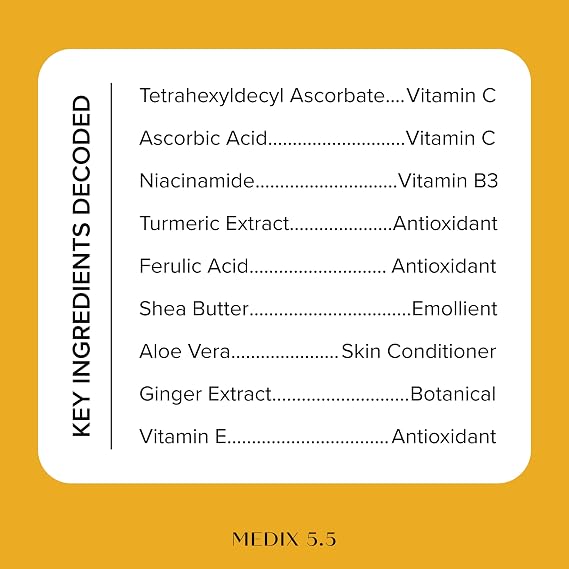 MEDIX Vitamin C Cream + Niacinamide Brightening Body Lotion | Anti Aging Moisturizer Vitamin C Lotion For Women & Men To Soften The Look Of Dark Spots, Wrinkles, Uneven Looking Skin Tone, 15 Fl Oz