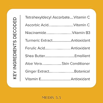 MEDIX Vitamin C Cream + Niacinamide Brightening Body Lotion | Anti Aging Moisturizer Vitamin C Lotion For Women & Men To Soften The Look Of Dark Spots, Wrinkles, Uneven Looking Skin Tone, 15 Fl Oz