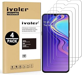 VGUARD [4 Unidades] Protector de Pantalla para Samsung Galaxy A50 / A30 / A20 / M30, Cristal Vidrio Templado Premium para Samsung Galaxy A50 / A30 / A20 / M30