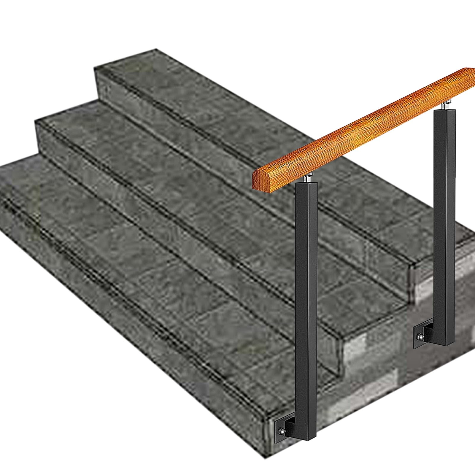 Rampe d'escalier extérieure pour sécuriser les marches en béton