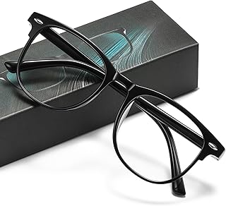 Okany Blue Light Blocking Glasses for Women Men Woman Black Computer Screen Filter Gaming Glasses Womens Mens 99.9% Blue Light Blocker Round Fashion Eye Glasses