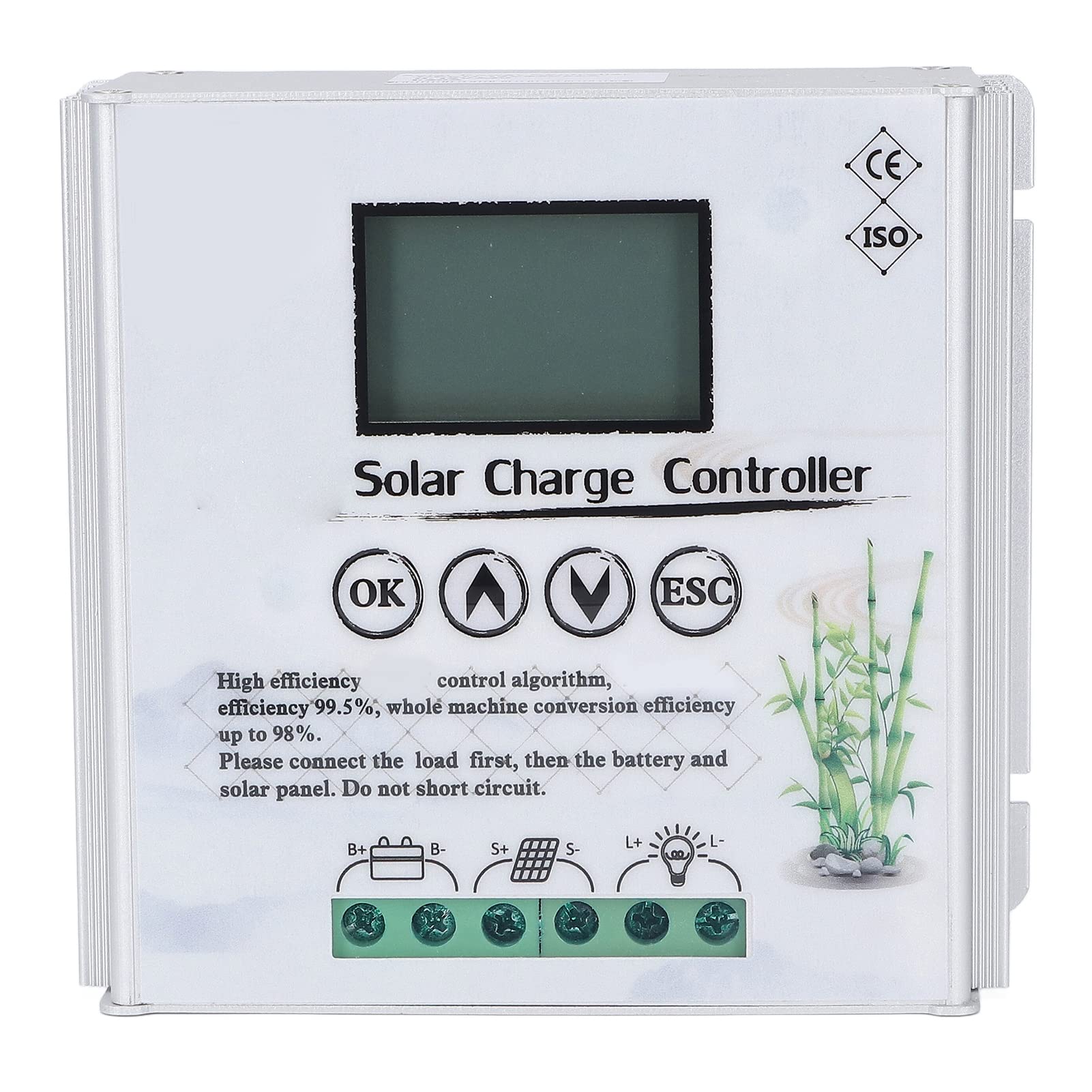 ViaGasaFamido Regolatore di Carica Ibrido Solare Eolico 12V 24V, MPPT (30A)