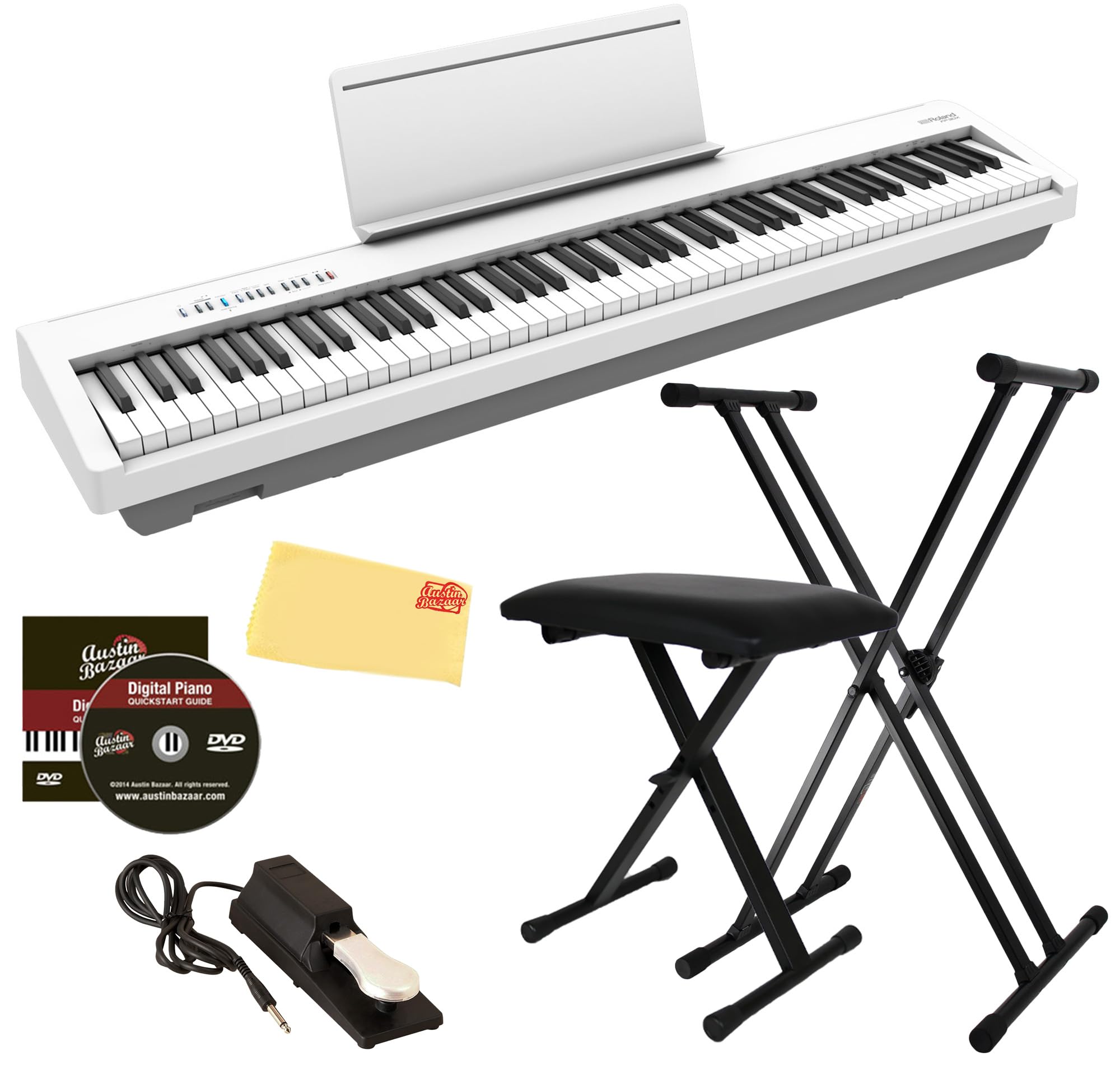 Amazon.com: Roland FP-30X 88-Key Digital Piano - White Bundle with 