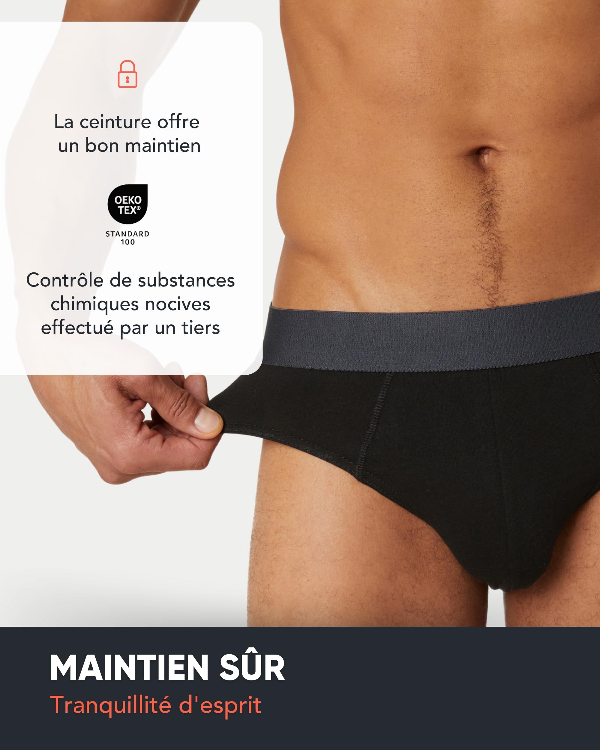 FM London Lot de 7 Slips pour Homme, Slip en Coton Essentiel sans Étiquette, Riche en Coton, sous-Vêtements Modernes pour Homme avec Ceinture Élastique Anti-Roulement