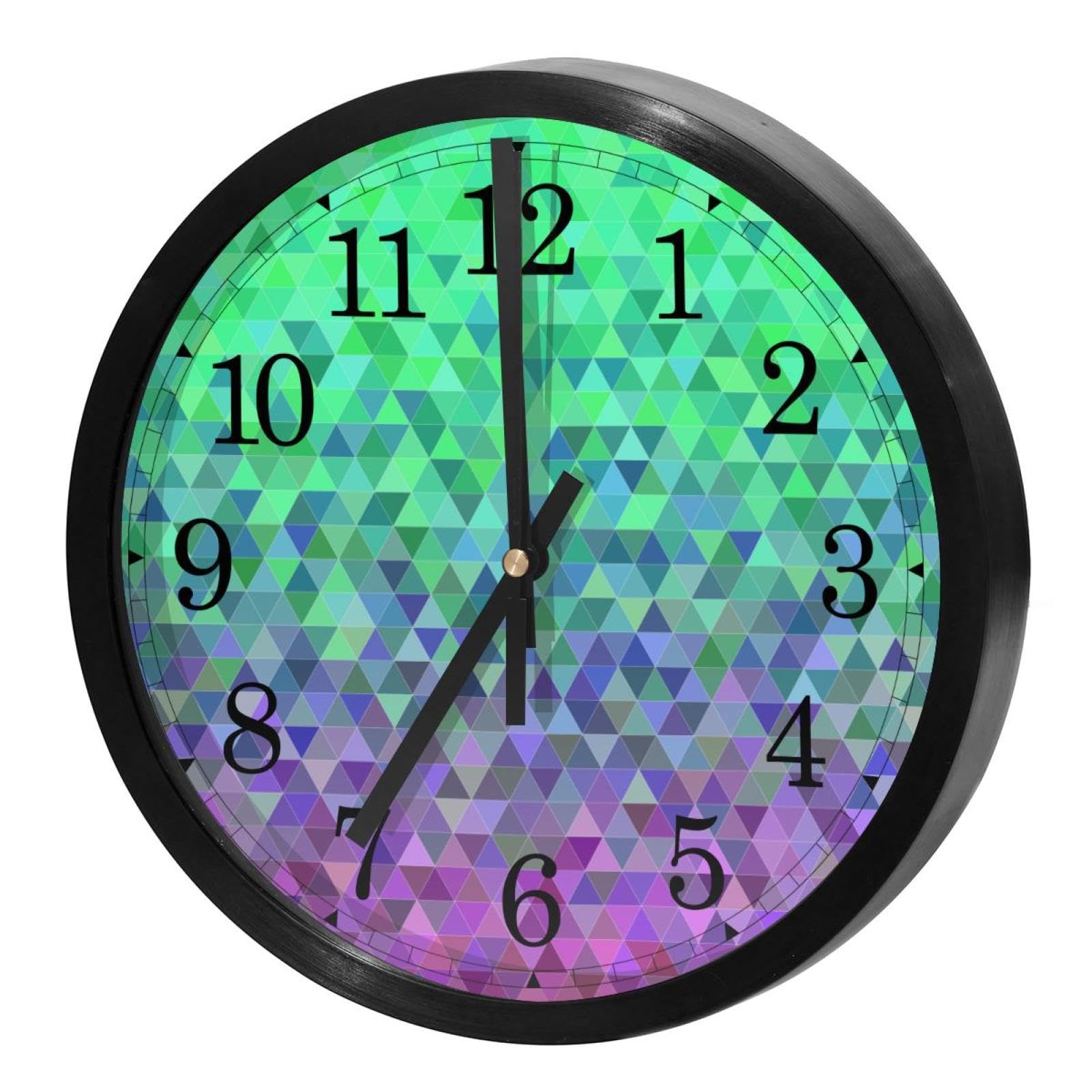 Horloge murale ronde pour maison et cuisine au design géométrique contemporain