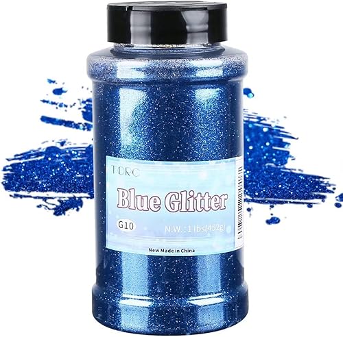 Miniatura 33 de TORC Purpurina fina roja de 1 libra y 16 onzas de purpurina en polvo para vasos, resina para manualidades, slime, cosméticos, pintura de uñas, Negro