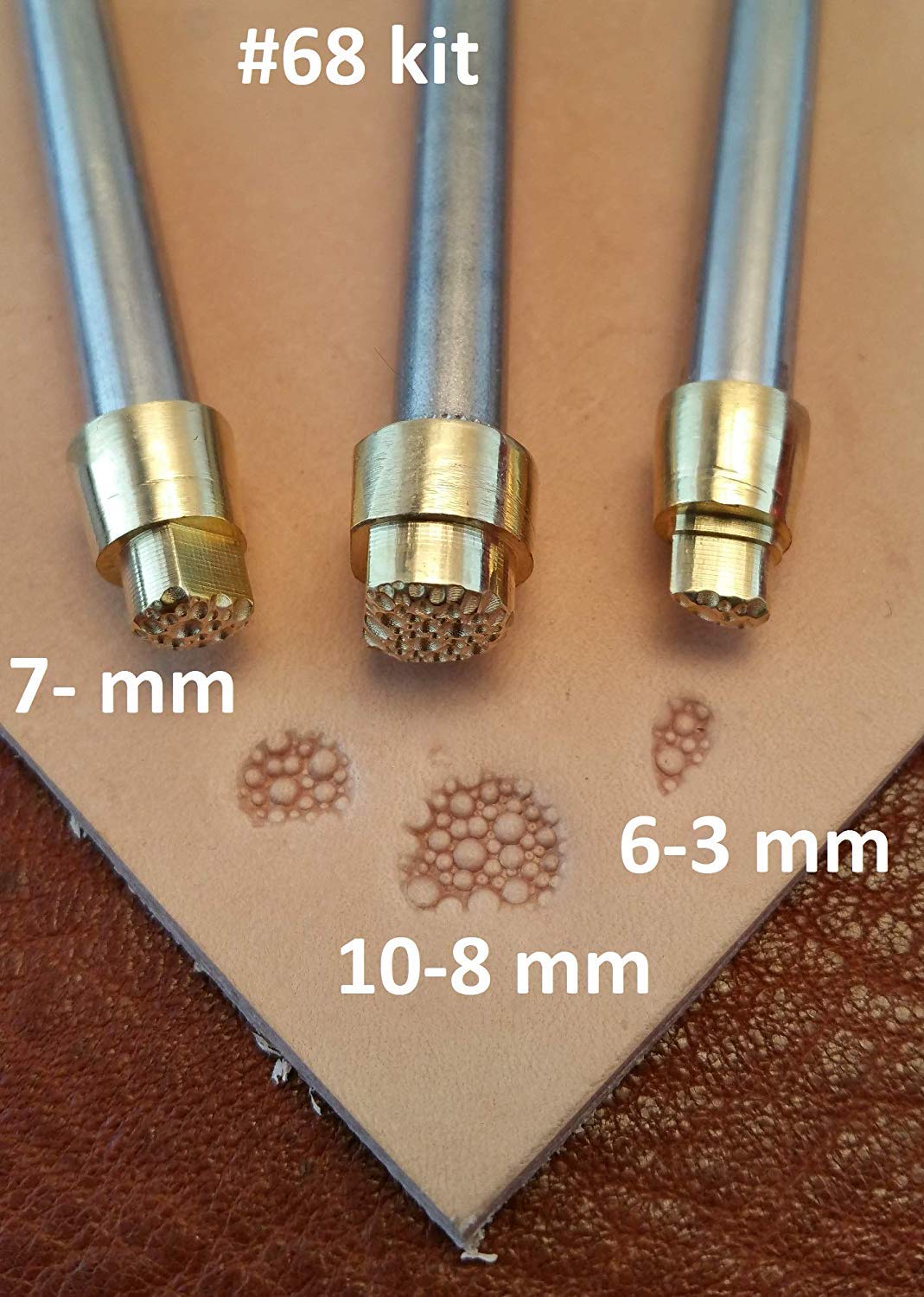 Snake Skin Leather Crafting Stamp Tool for Leather Crafts Brass #68Set