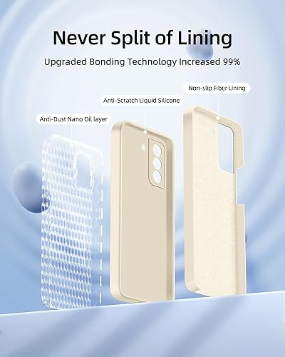 Miniatura 3 de Dssairo Funda 3 en 1 para Samsung Galaxy S22 Plus, con protección completa de la cámara, silicona líquida delgada a prueba de golpes funda