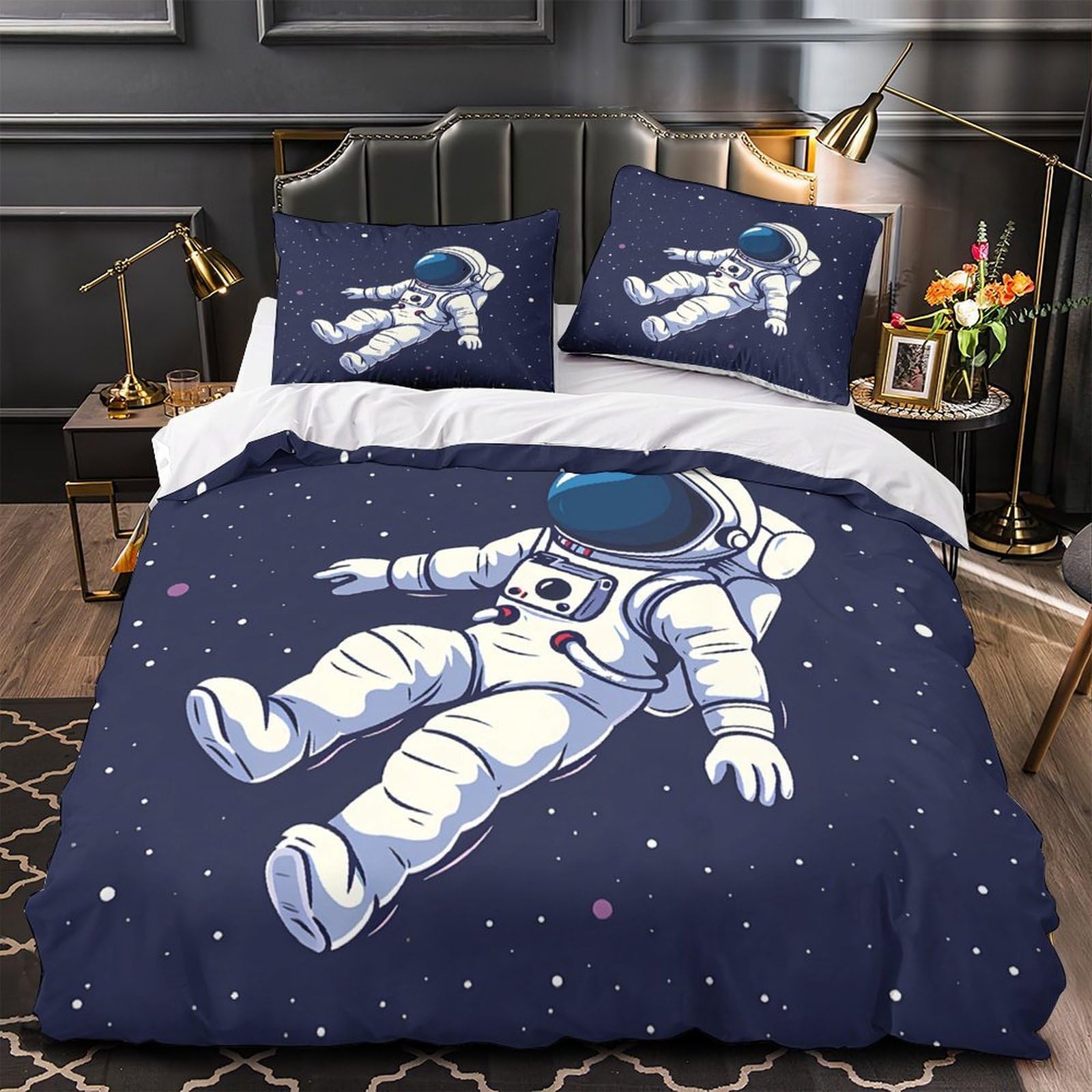 Housse de couette microfibre haut de gamme effet 3D ultra douce
