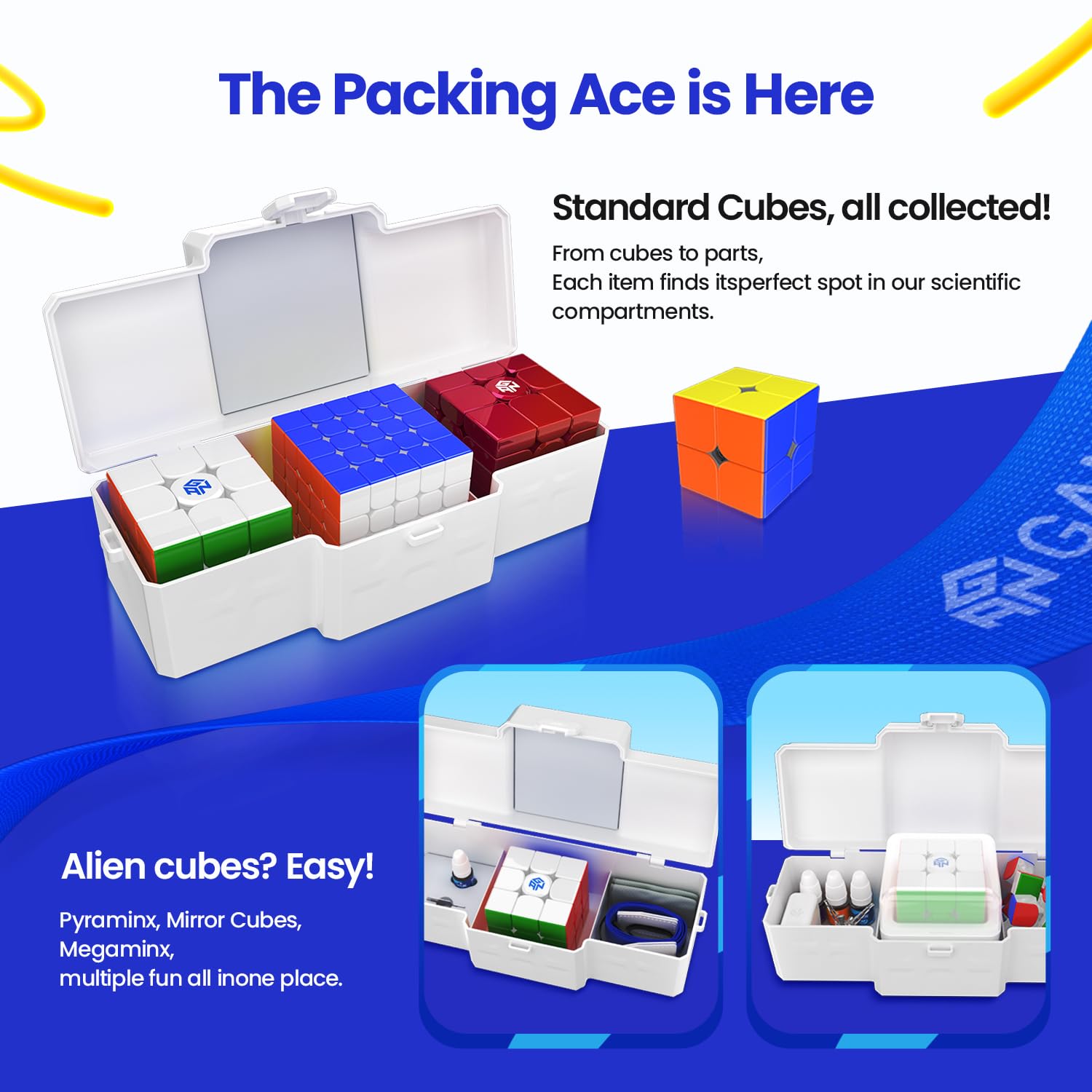 GAN Carrying Case Puzzle Bag Holds Different Types Speed Cube