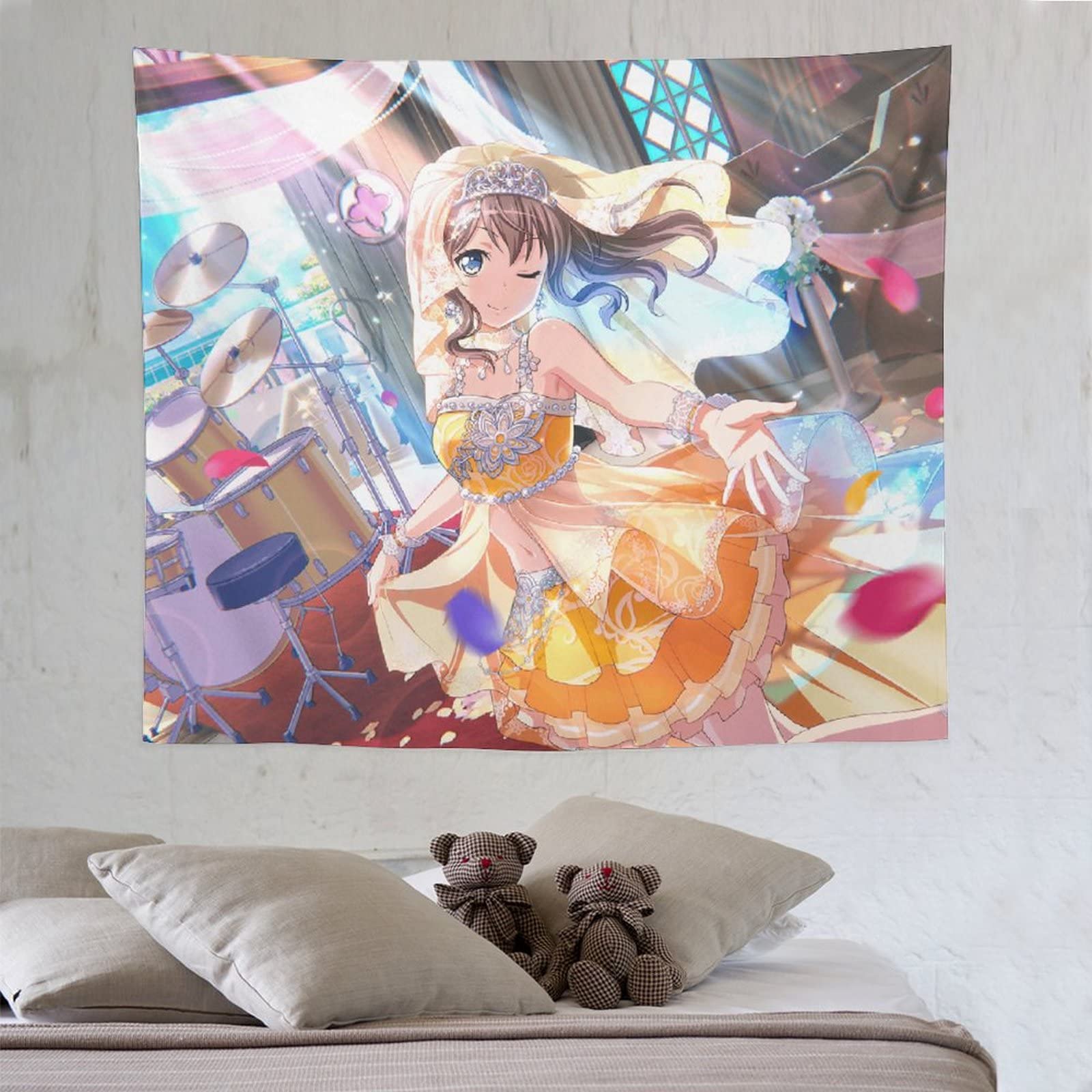 Amazon.co.jp: バンドリ！山吹 沙綾 タペストリー かわいいアニメ柄 壁