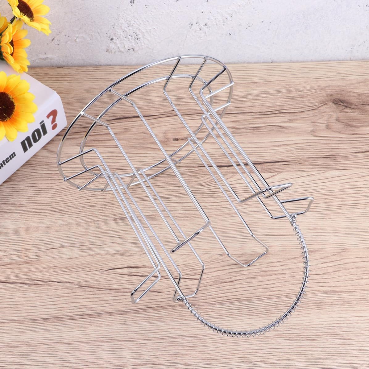 Outanaya 2 Pcs Stainless Steel Wine Glass Holder Drain Rack for Teacup