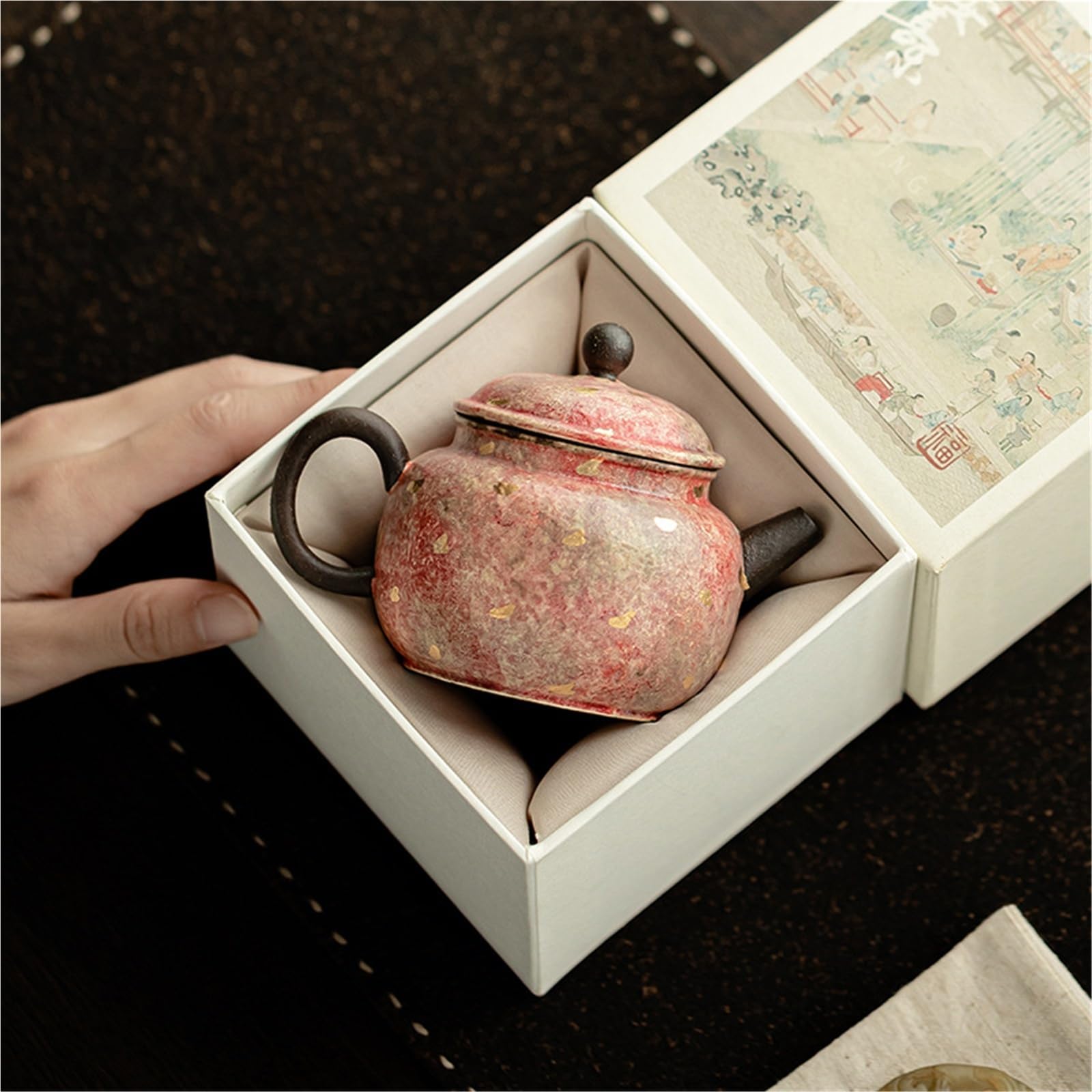 Teiera Piccola Teiera In Ceramica Vintage Rock Pottery, In Fatta A Mano, Adatta For L'uso Domestico per Tè Sfuso