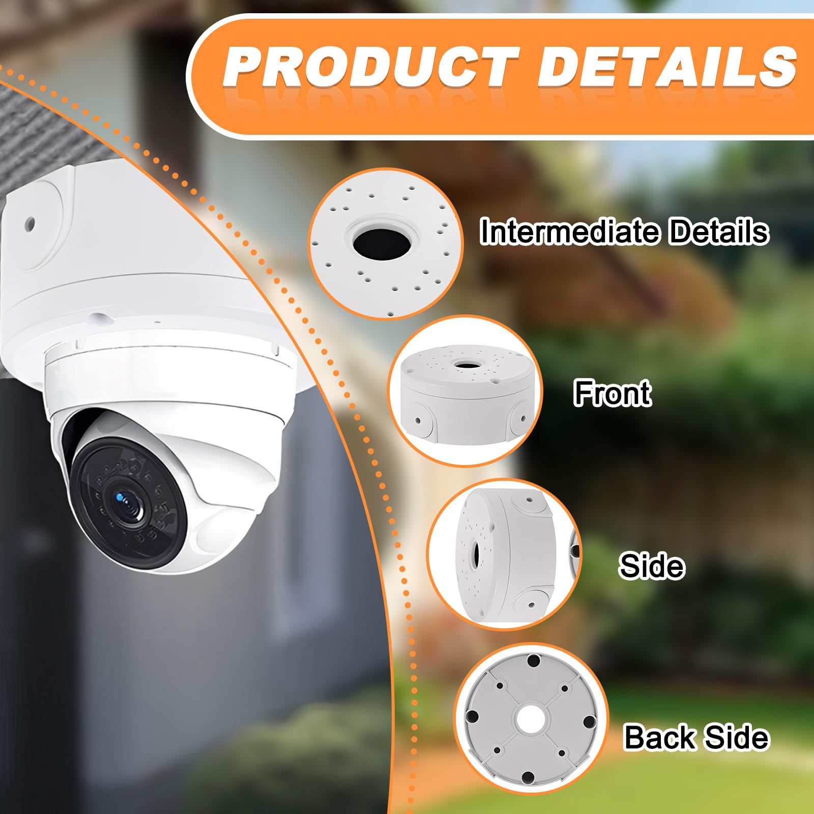 Lot de 8 boîtes de jonction étanches : boîte de jonction, boîte de jonction pour appareil photo, boîte de jonction universelle, boîte de montage de caméra de surveillance pour montage extérieur