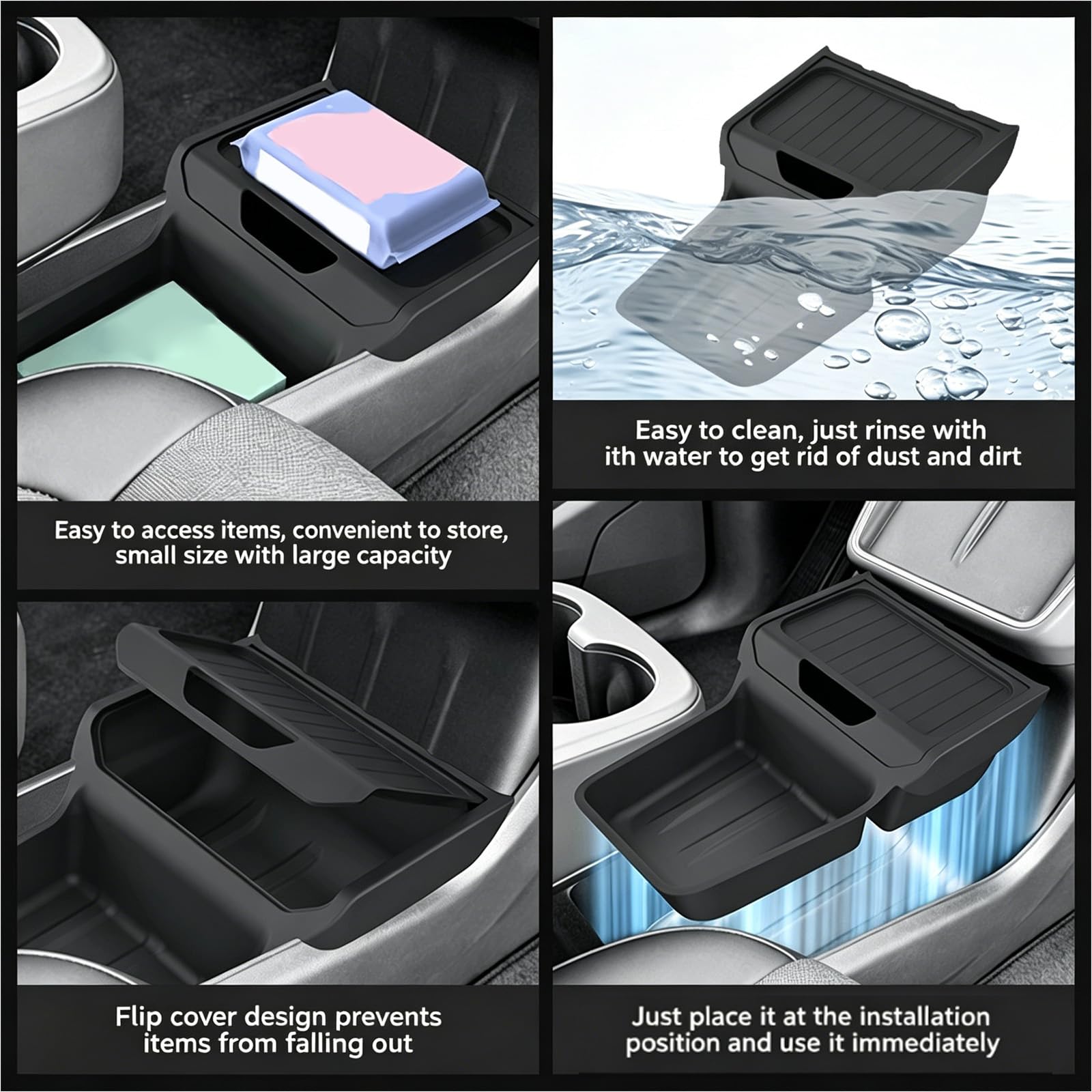 Mittelkonsole Organizer für Tesla Model Y Juniper Standard 2026 2025 Mittelkonsole untere Aufbewahrungsbox für Modell Y 2025 2026 Zubehör