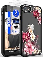 Vista 9 de Dretal Funda para iPhone SE 2022/2020, iPhone 8/7, con 2 protectores de pantalla, probada contra caídas de grado militar, parte trasera dura y borde