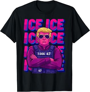 Trump ICE Agent Shirt, ice immigration t shirts for men T-Shirt
