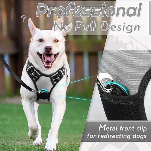 Miniatura 101 de Eagloo Arnés para perro de tamaño mediano, chaleco de servicio sin tirones con tiras reflectantes y asa de control, ajustable y cómodo para caminar