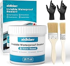 Invisible Waterproof Sealant, Water- Based, Clear Waterproof Coating, Transparent Glue Anti-Leakage Agent for roof & Walls, Indoor and Outdoor Liquid Paint Adhesive (16 floz)