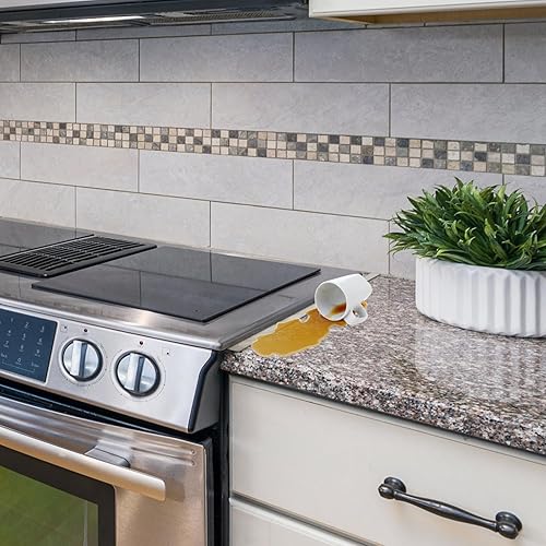 Miniatura 6 de Cubiertas retráctiles de 13.8 a 27.5 pulgadas para huecos de estufa, acero inoxidable, cubierta para huecos de encimera de estufa, relleno de huecos