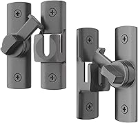 Vista 9 de 2 piezas de pestillo de puerta de granero de 180/90 grados, cerradura deslizante para puerta de granero, cerradura de pestillo de puerta corredera