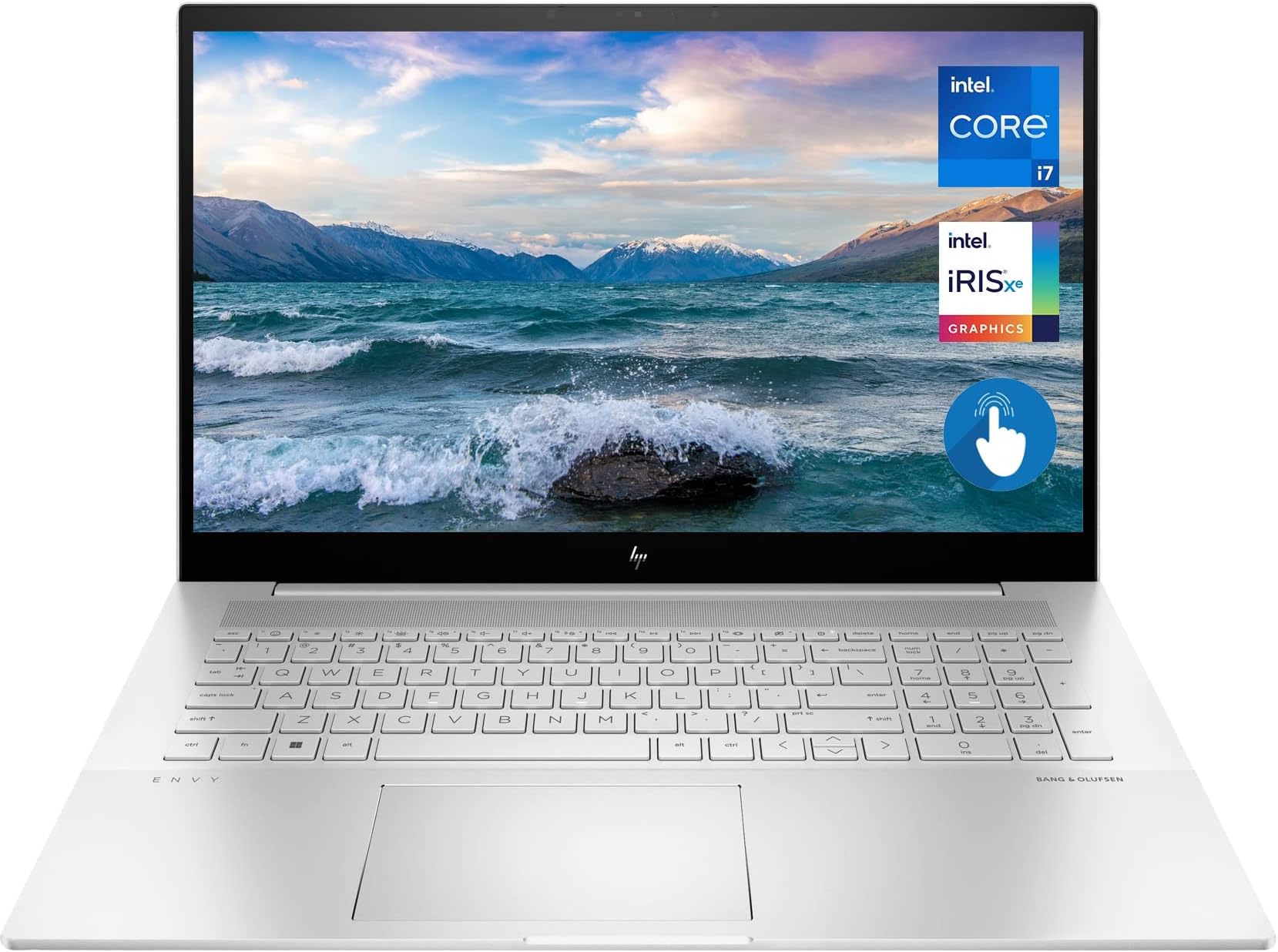 HP Envy Laptop, 17.3" Full HD Touchscreen, 12th Gen Intel Core i7-1260P, 64GB RAM, 1TB PCIe SSD, IR Camera, Backlit Keyboard, HDMI, Wi-Fi 6, Windows 11 Home, Silver