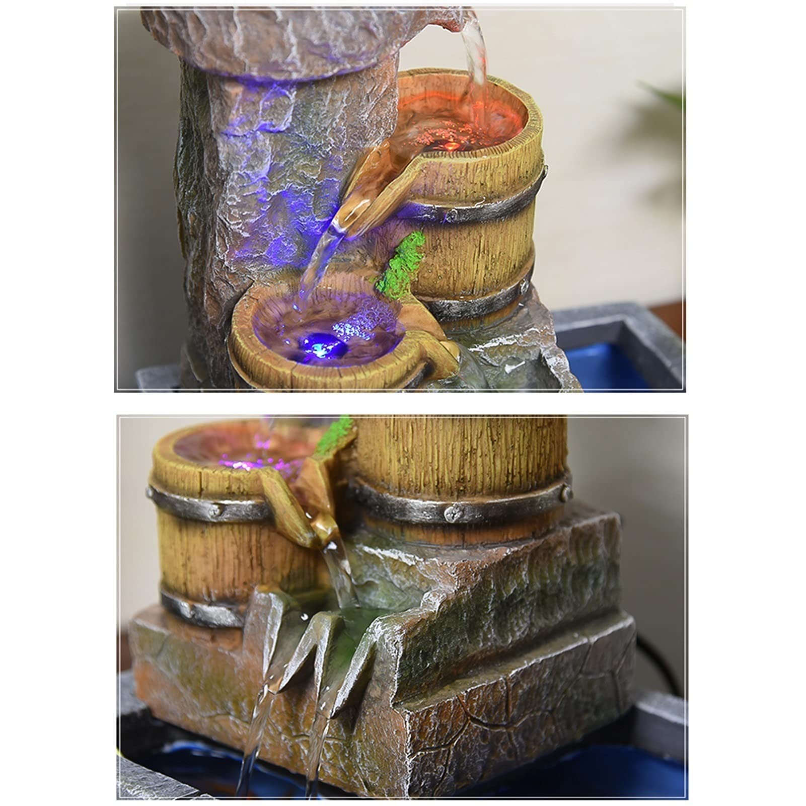 Fuente de mesa Fuente de mesa Fuente de circulación automática - Sonido calmante y relajante del agua - para la decoración del dormitorio del hogar Fuente de escritorio