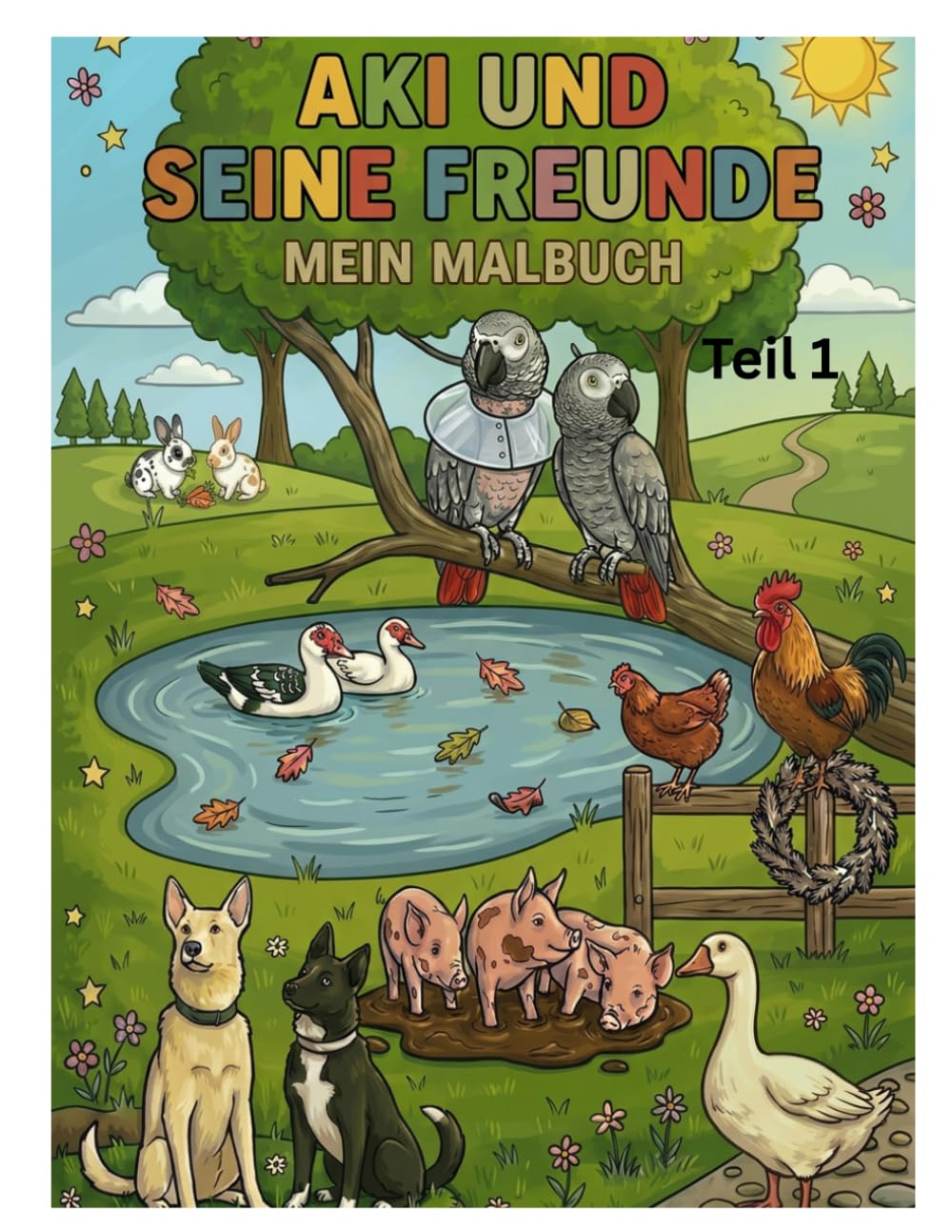 Aki und seine Freunde: mein Malbuch