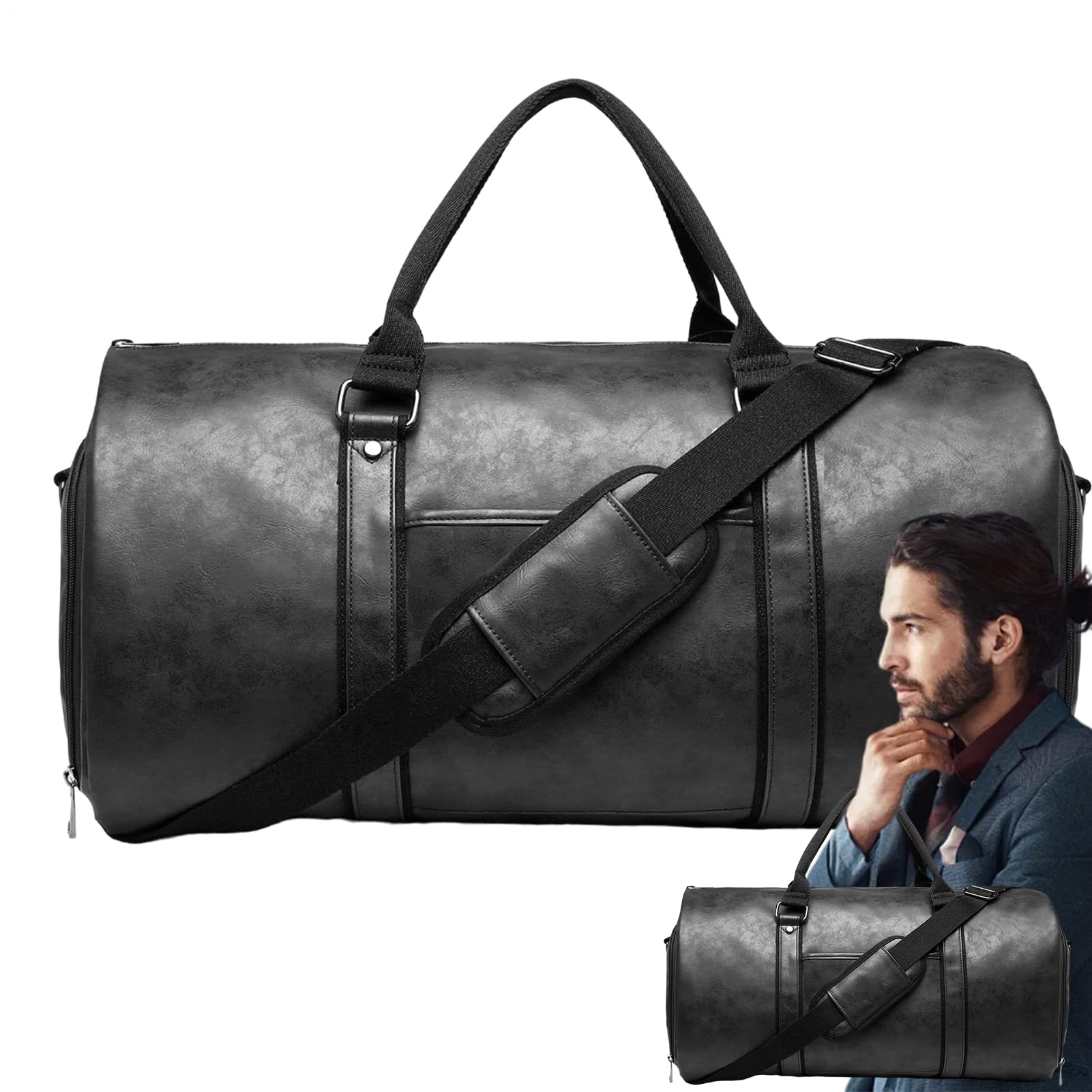 Borse Porta Abiti Da Viaggio: Tuta Impermeabile, Borsa Da Trasporto Con Finitura In Pelle, Organizer Per Scomparto Scarpe | Soluzione Di Trasporto Di Abbigliamento Senza Pieghe Per Uomini Donne Viaggi