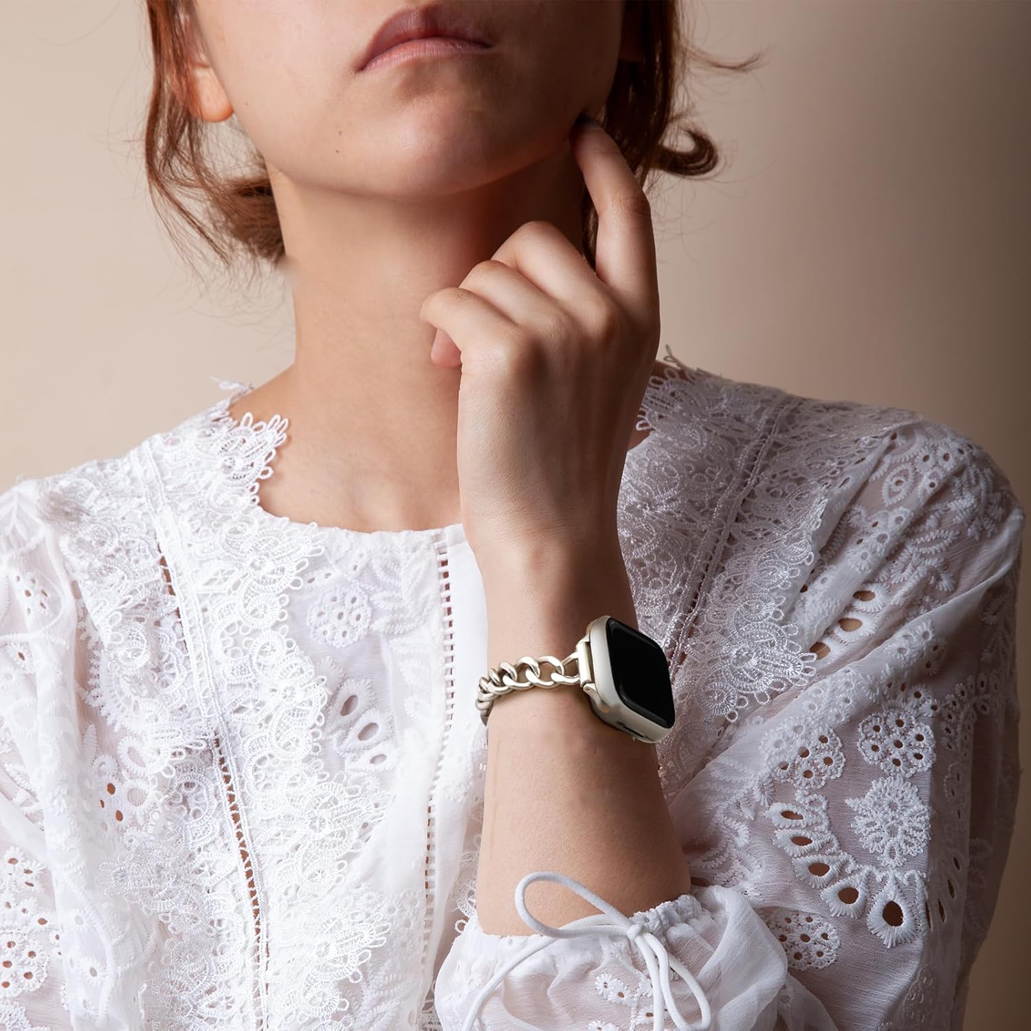 Slim Starlight Band for Women Feminine Elegant Compatible with Apple Watch 38/40/41/42mm (S10/11) Adjustable Metal Strap Dressy Chain Bracelet for iWatch Series 11/10/9/8/7/6/5/4/SE/3/2/1 - Image 2