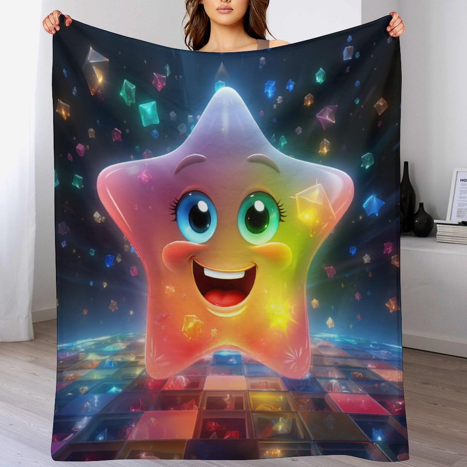 Couverture lavable en machine étoiles mignonnes plaid lit canapé