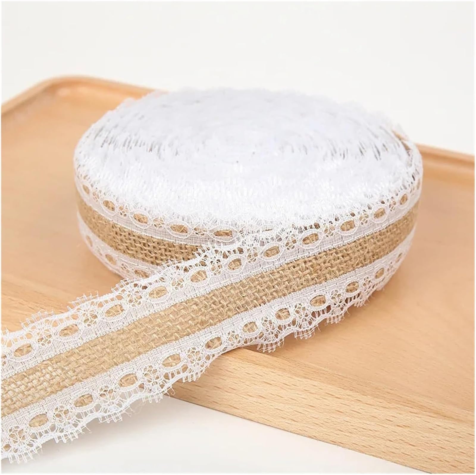 wstążka jutowa, Koronkowa wstążka jutowa, 2 m, 5, wesele DIY rękodzieło do pakowania(Color3,5M)