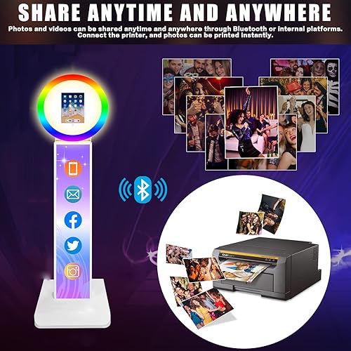 Miniatura 5 de Cabina de fotos portátil Shell Stand Stand Stand para IPad 10.2 "10.9" 11" 12.9 "Selfie máquina personalizada logotipo fotobcabina con control de