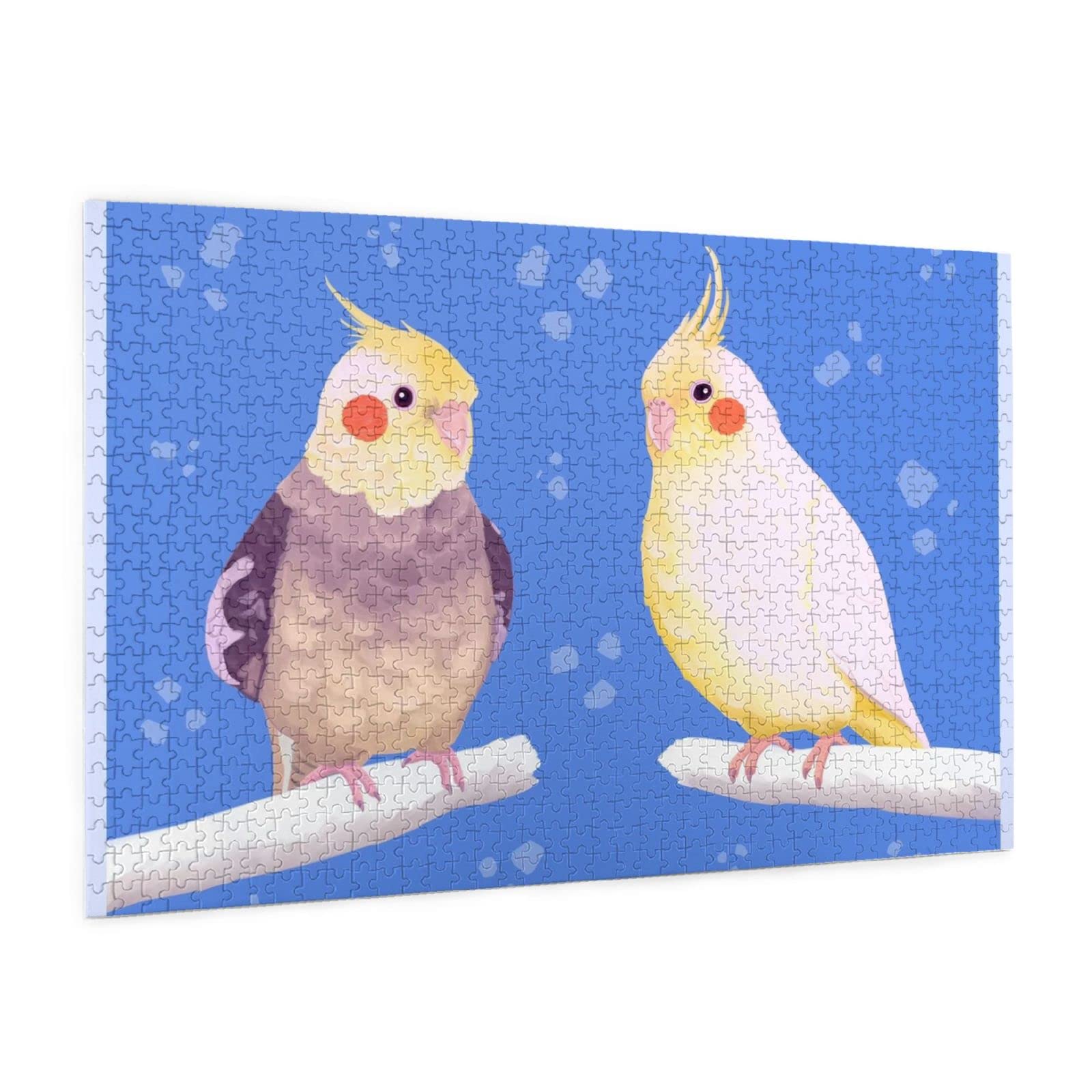 Amazon.co.jp: 1000ピース ジグソーパズル 二匹のオカメインコ 大人用