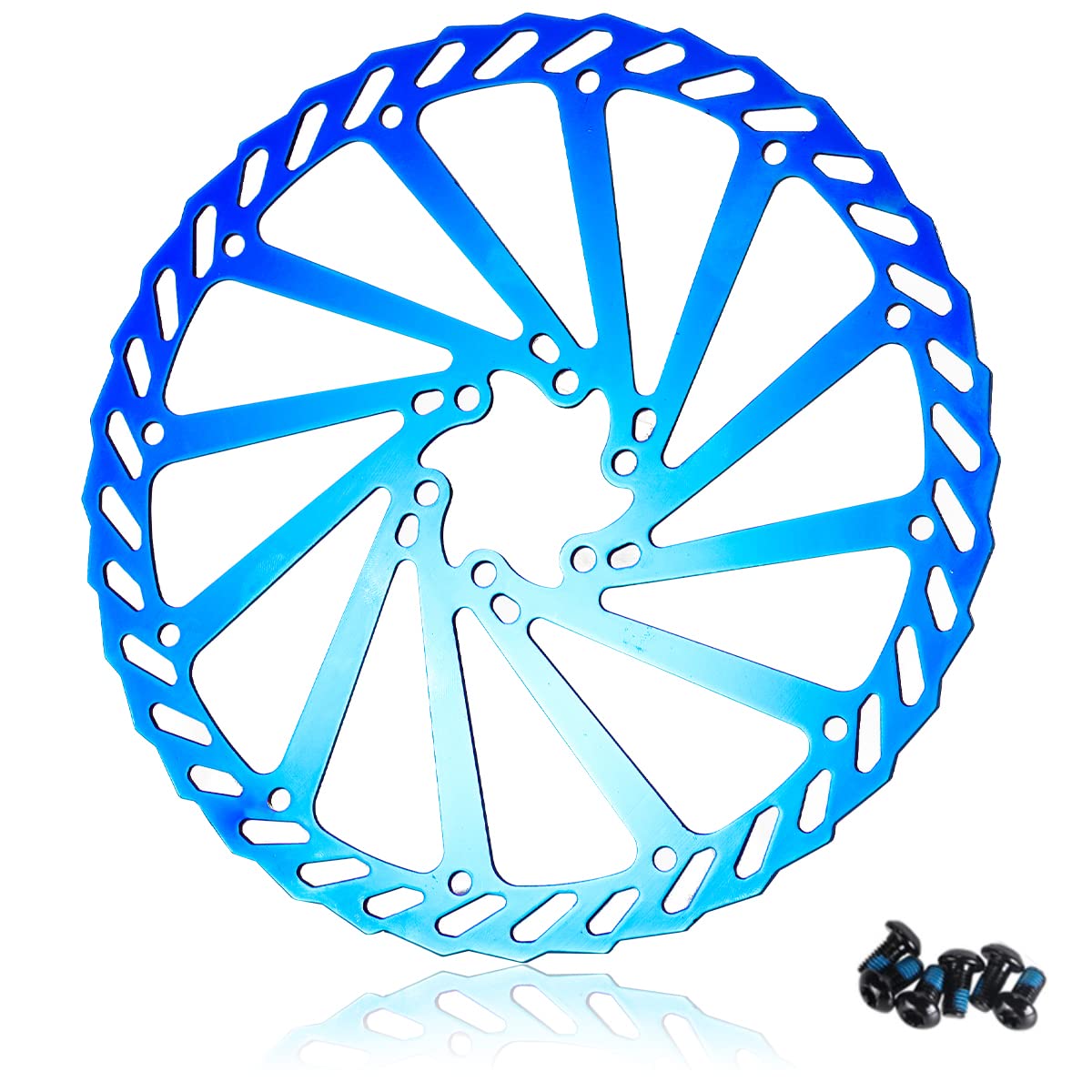 Chooee - Disque de frein pour VTT, 160 mm, 180 mm, 203 mm - 2 pièces - Disque de frein pour VTT. Bleu