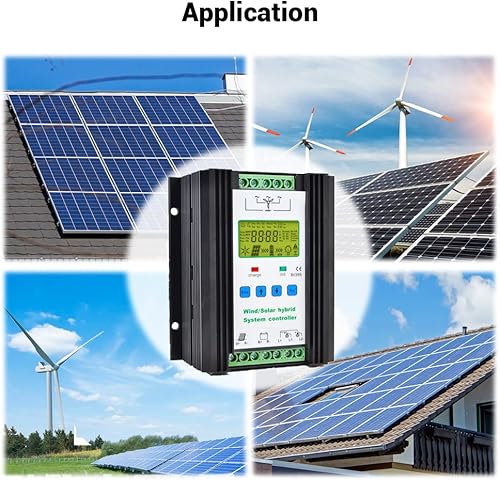 Miniatura 8 de 1000W Wind Solar Hybrid Charge Controller PWM 600W Wind + 400W Solar Boost Charge Technology Digital Intelligent Regulator with LCD Display