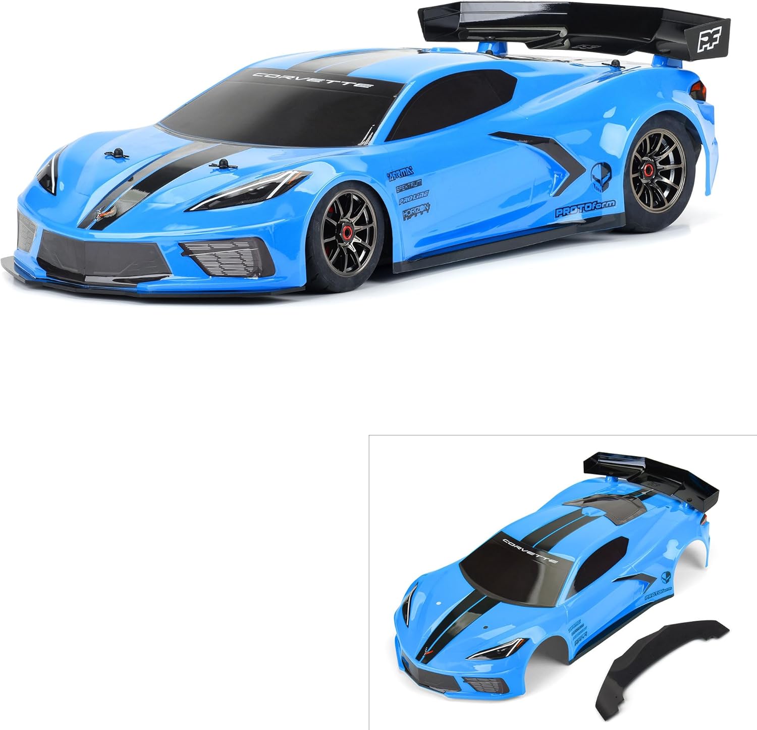 PROTOform 1/7 Chevy Corvette C8 Painted Body Blue Felony PRM157713 Car/Truck Bodies Wings & Decals