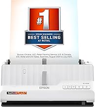 Epson RapidReceipt RR-400W Wireless Compact Desktop Color 2-Sided Receipt & Document Scanner with ScanSmart AI PRO Receipt Management & PDF Software & 20-Page Auto Document Feeder