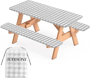Housse de table de pique-nique en vinyle, nappe de pique-nique