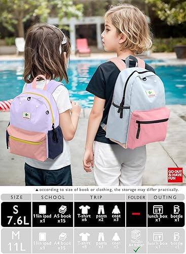 Miniatura 3 de Mochila para niños pequeños de 1 a 3 años mochila para bebé con correa para niños y niñas, arnés antipérdida para caminar, T-macaron-s, Pequeño,