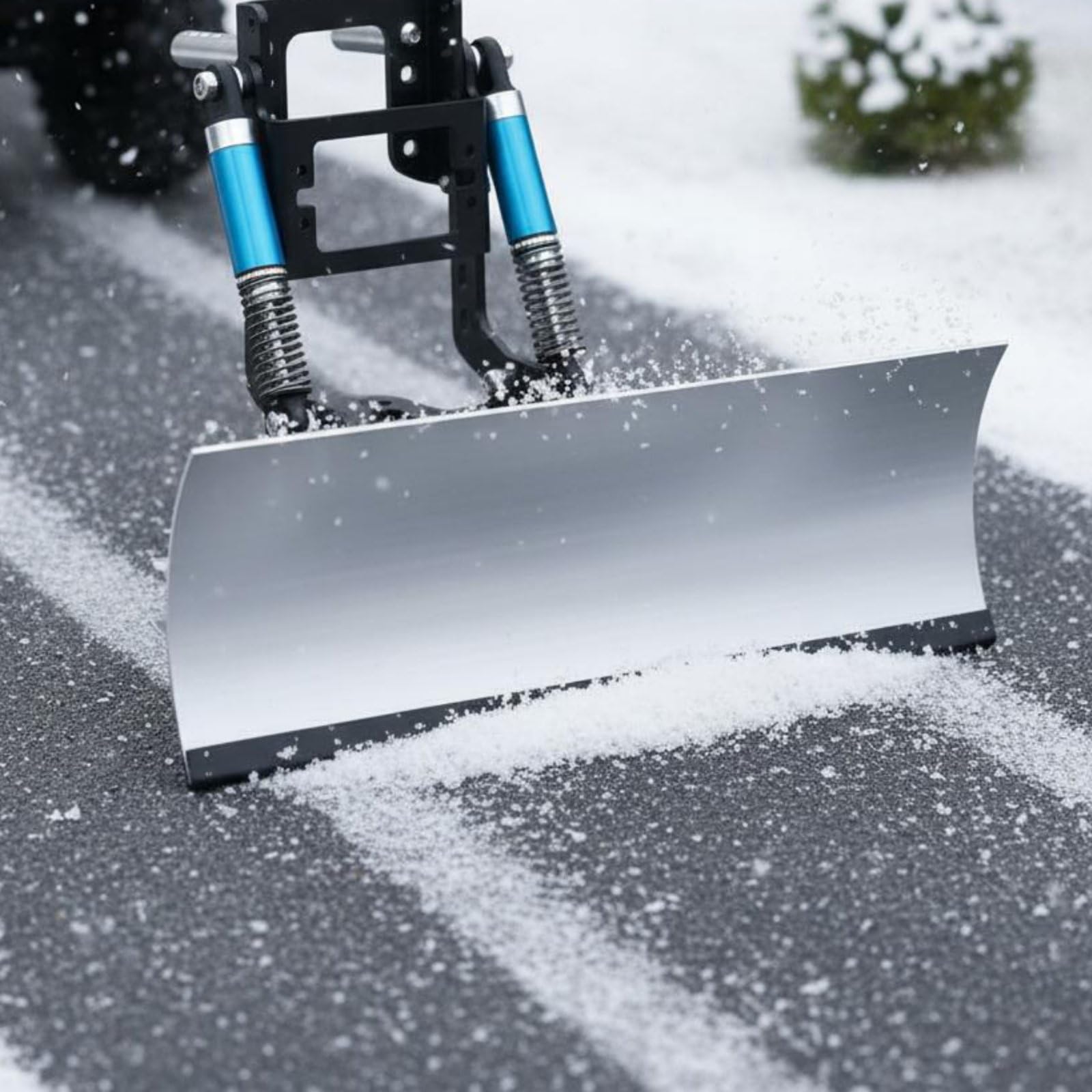 Pala de Nieve para Crawler RC de Metal con Espaciado Regulable y Fácil Instalación para Aficionados al Modelismo Diversión en Nieve Juegos de Arena Estilo Todoterreno, Plateado