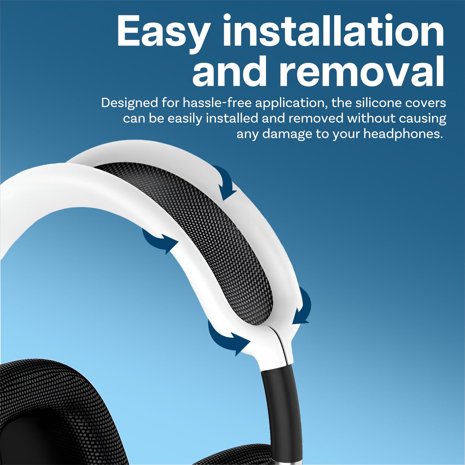 Custodia In Silicone Per AirPods Max - Set 3 In 1 Antigraffio, Colore Blu - Foto 7