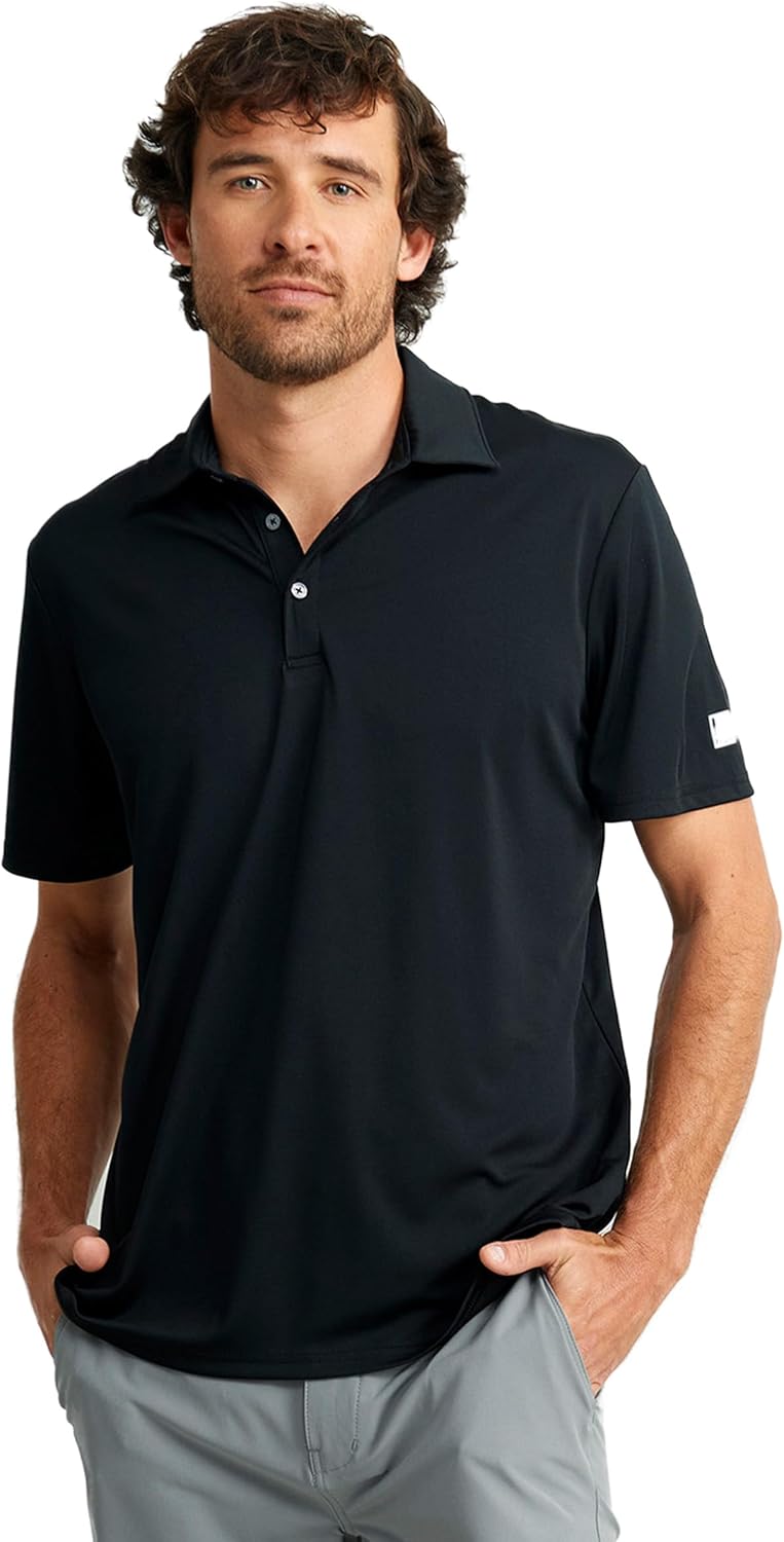 HUK Mens Pursuit Polo, Performance Short Sleeve Polo Shirt