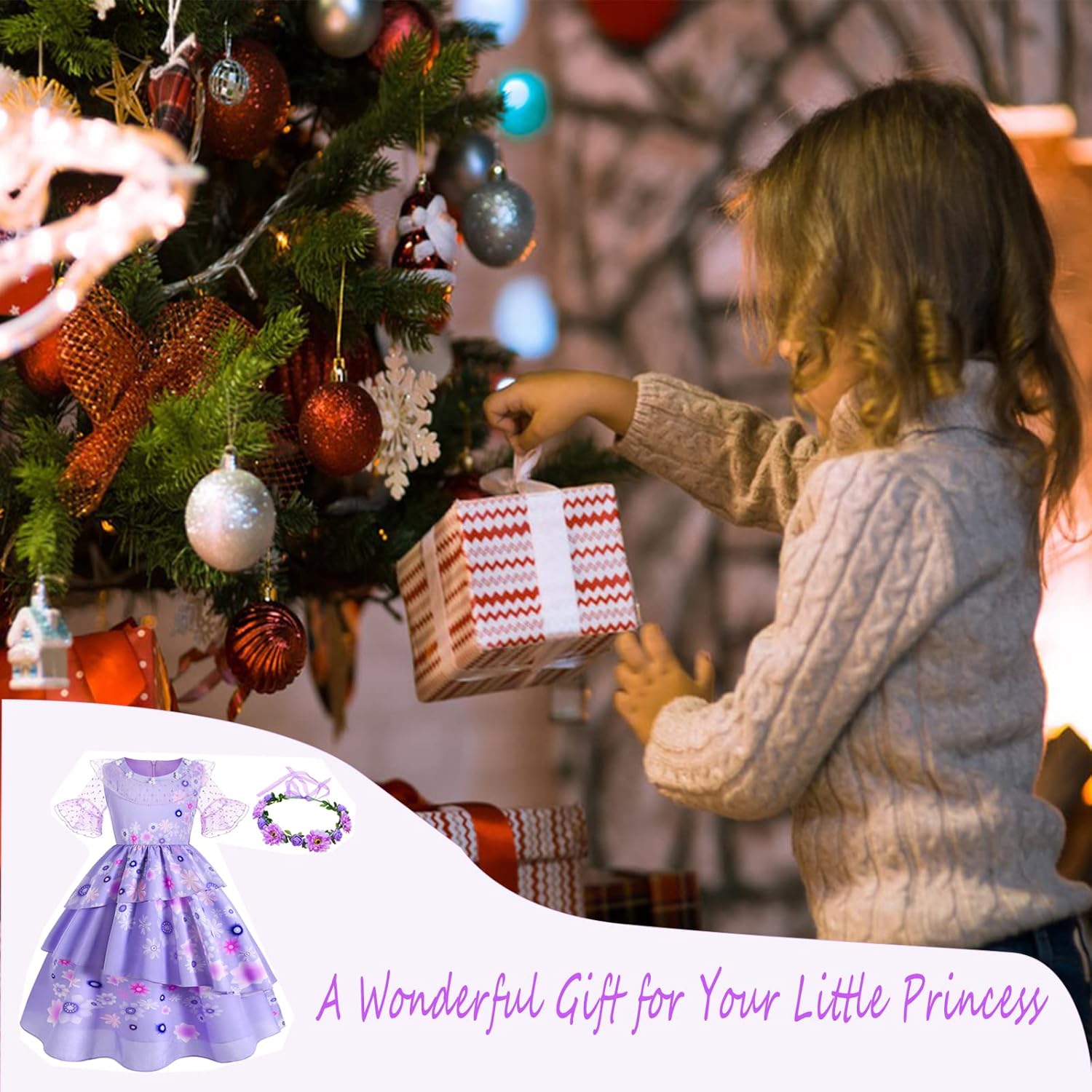 [EMMEXX] Isabella Encanto - Vestido m&aacute;gico para ni&ntilde;as, disfraz fam