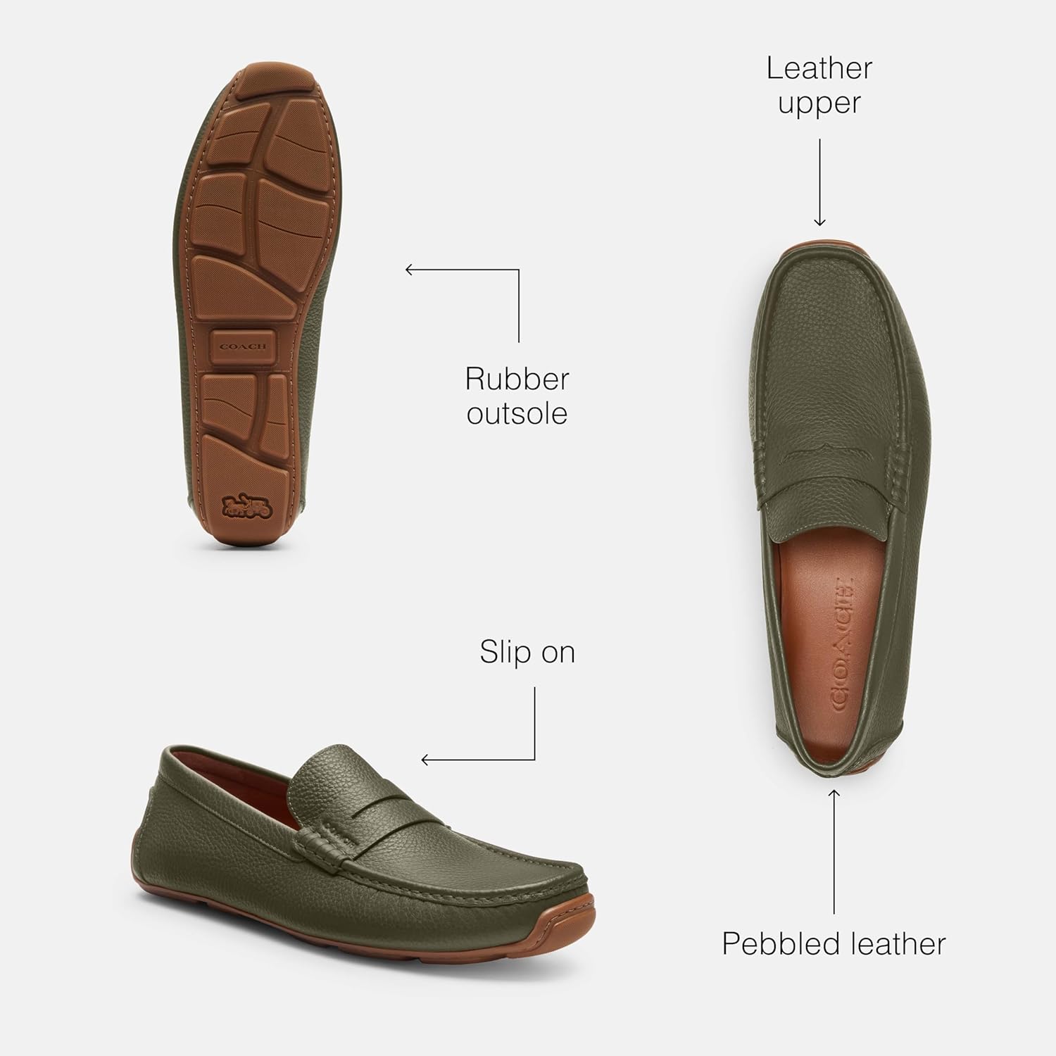 COACH Luca Leather Driver - Image 3