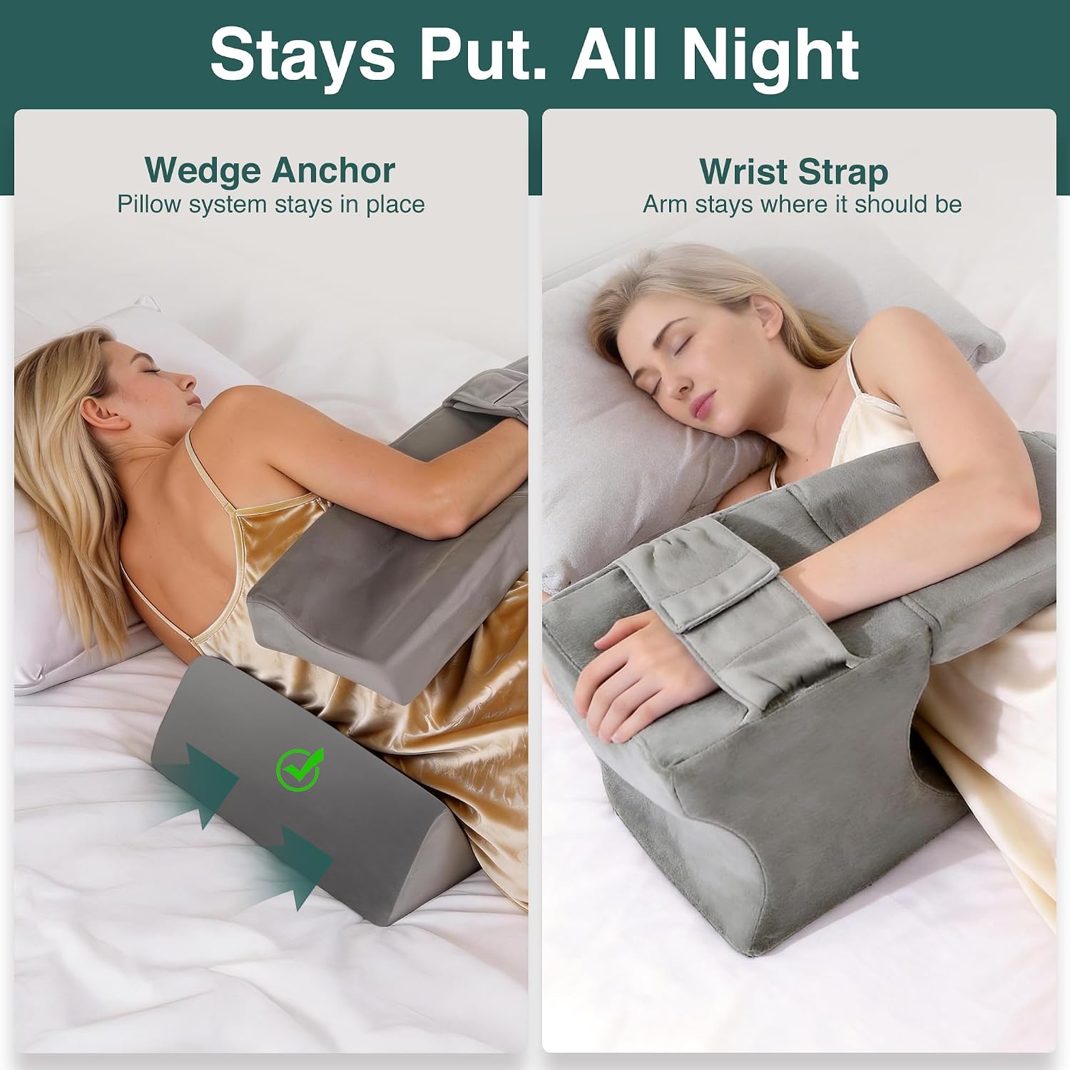 Shoulder Surgery Pillow for Sleeping, Arm Elevation Pillow for Rotator Cuff Recovery, After Shoulder Surgery Supplies, Side Sleeper Cushion for Pain Relief, Broken Arm Post Surgery Must Haves
