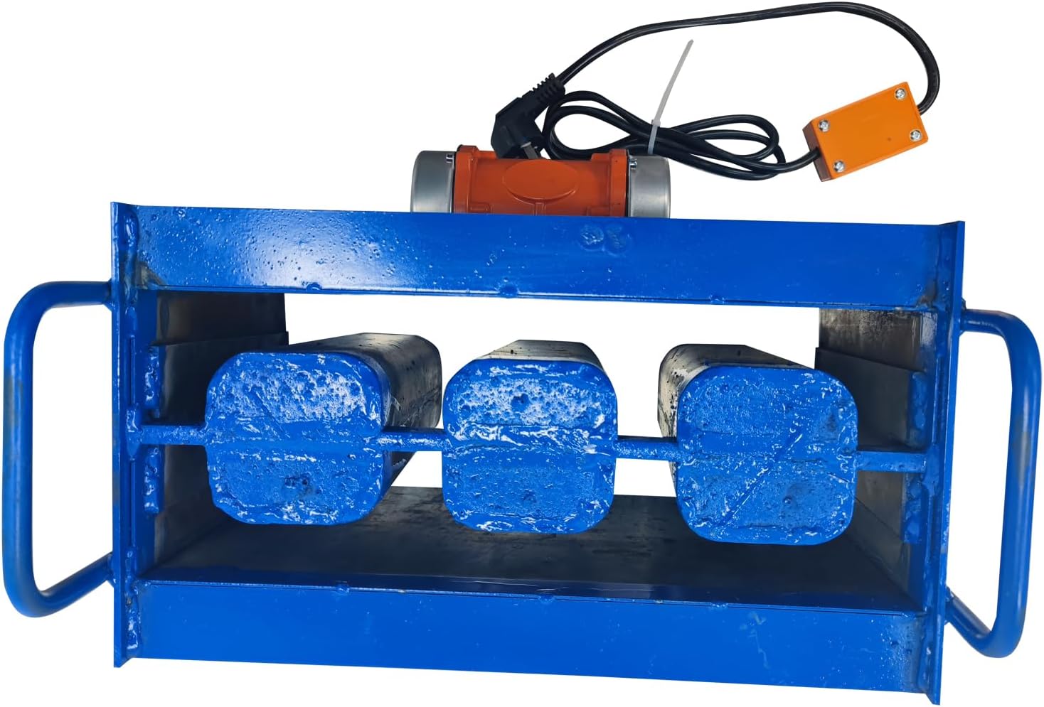 INTBUYING Concrete Brick Making Machine, Manual Hollow Soil Block Brick Forming Machine 220V, Three-hole Square Brick Size 15.3X7.7X7.4inch（390x190x190mm）