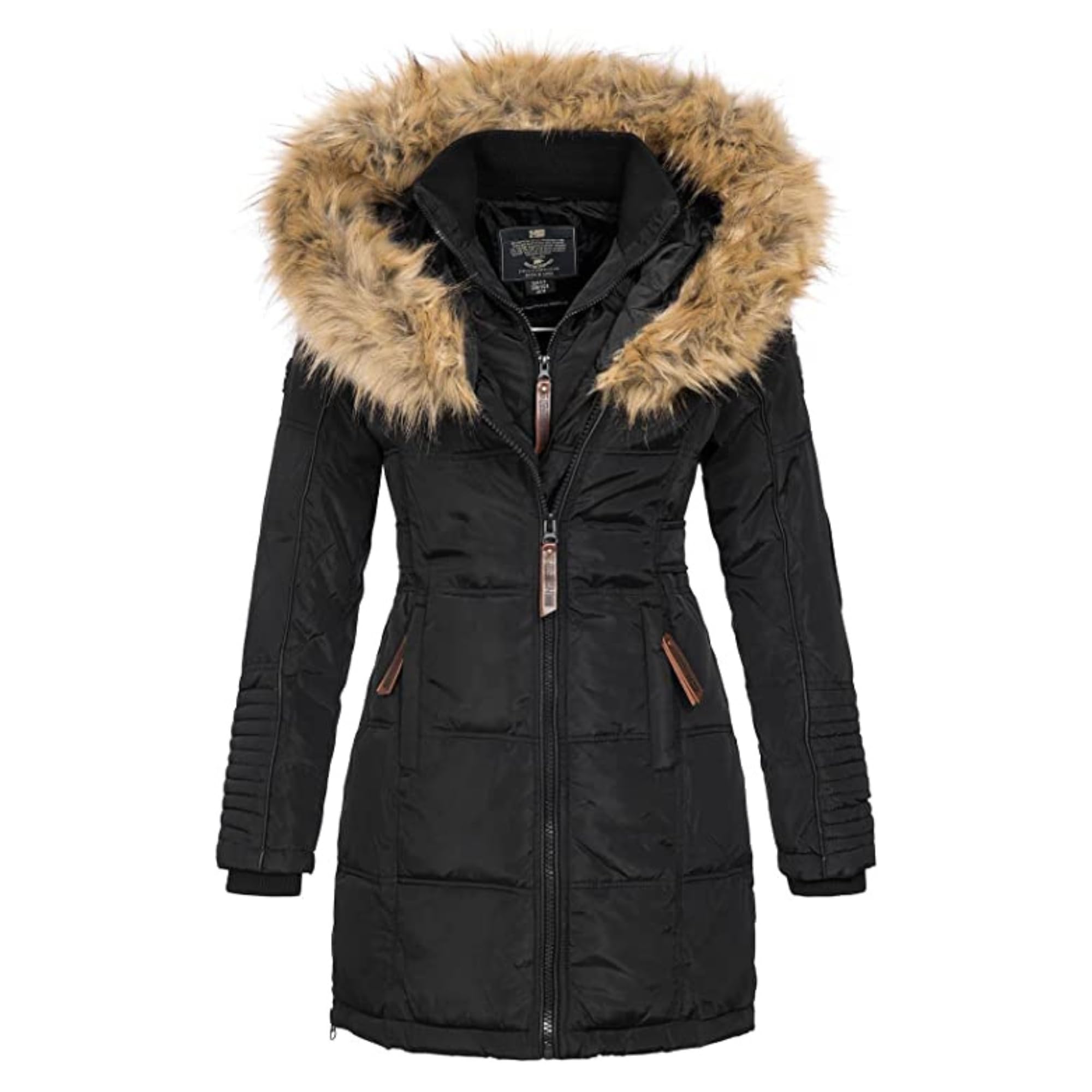 Geographical Norway BEAUTIFUL Donna/Women - Piumino/Cappotto Donna, Parka - Giacca in pile chic invernale giacca lunga donna